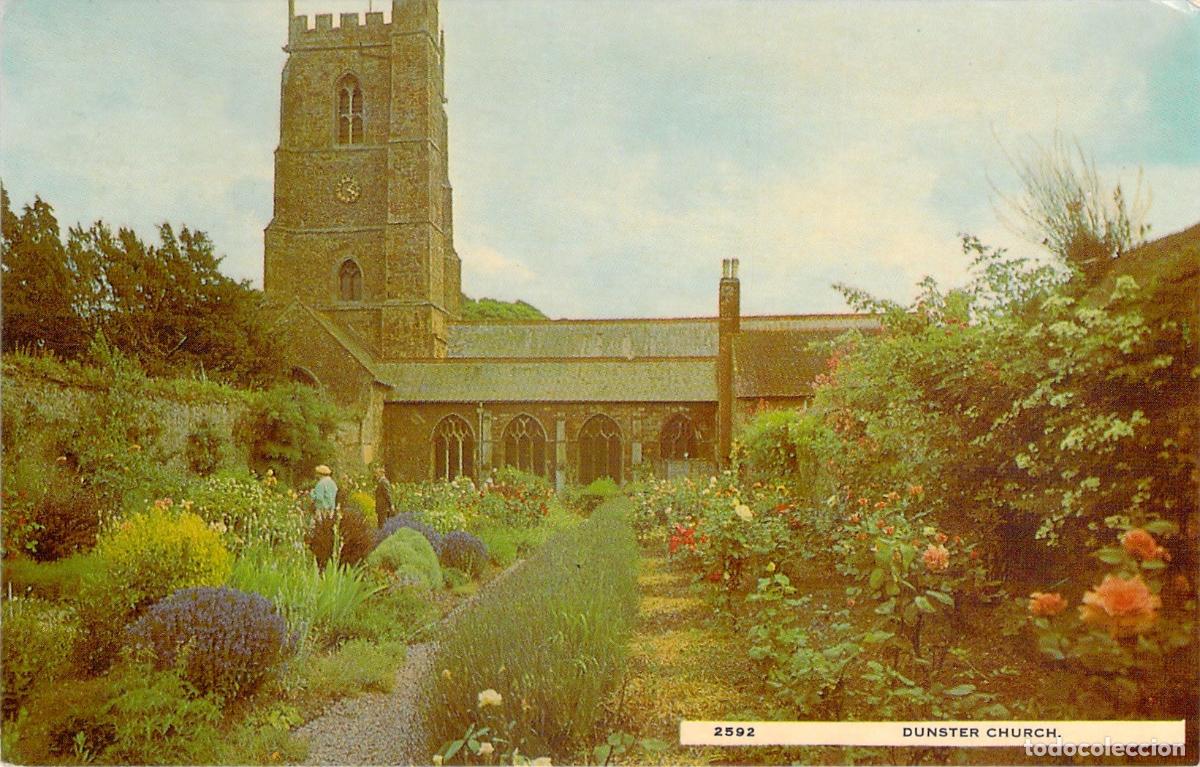 Postales: Postal Minehead Dunster, Somerset - Vista de la Iglesia y Jardines
