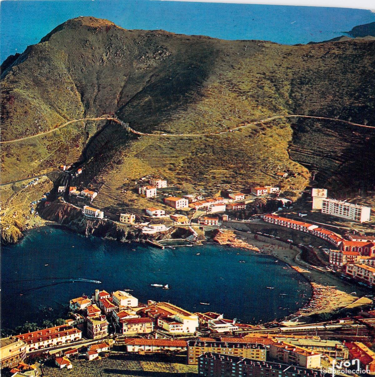 Postales: Postal Cerb&egrave;re &rdquo;Porte de France&rdquo; Vista A&eacute;rea de la Bah&iacute;a y Ruta a Espa&ntilde;a