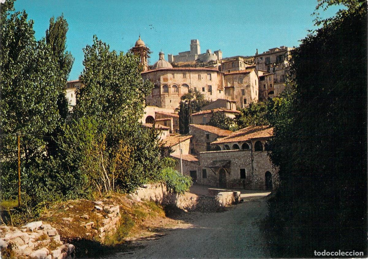 Postkarten: Postal Assisi, Vista Parcial Edificios Medievales y Rocca Maggiore, Italia