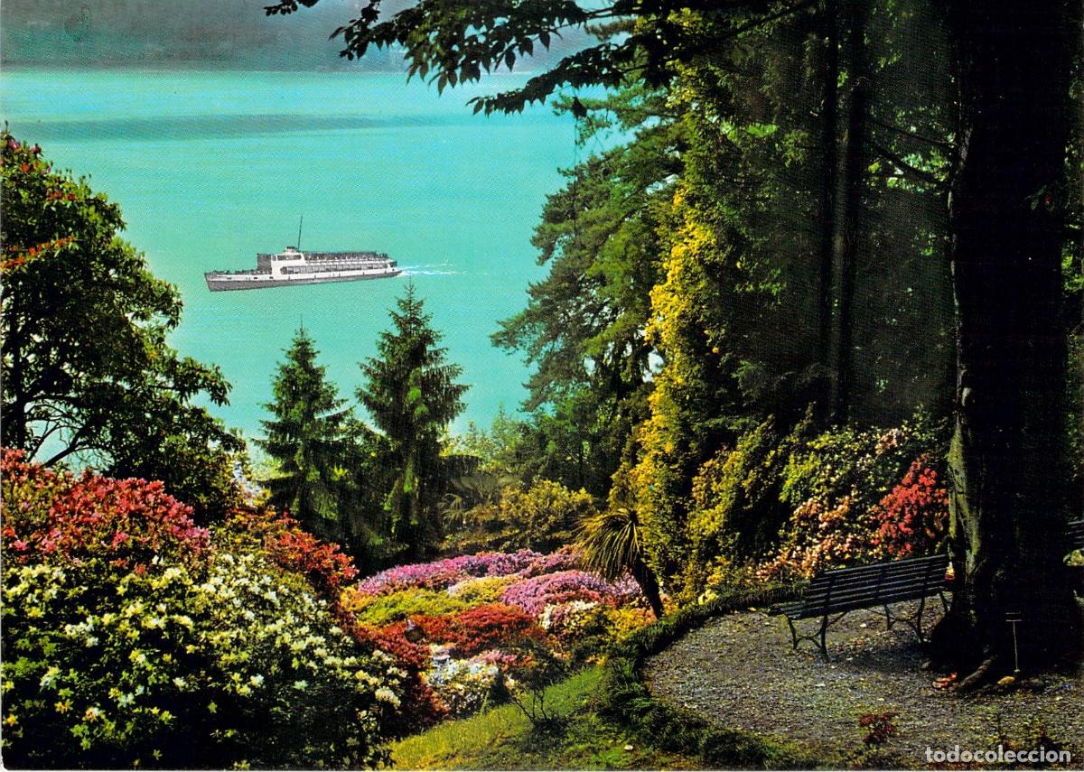 Postkarten: Postal Tremezzo Italia - Parco Villa Carlotta y Lago di Como con Azaleas