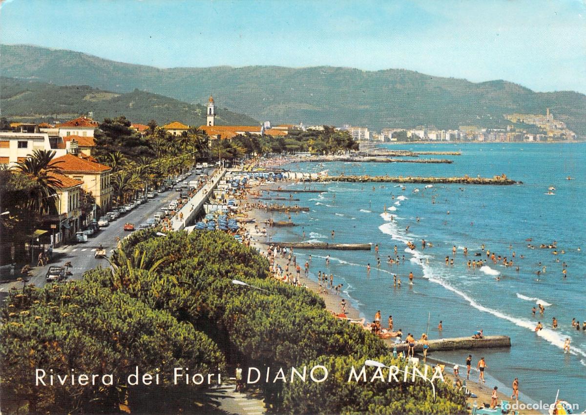 Postkarten: Postal Diano Marina Riviera dei Fiori Liguria, Paseo Mar&iacute;timo y Playa, Italia