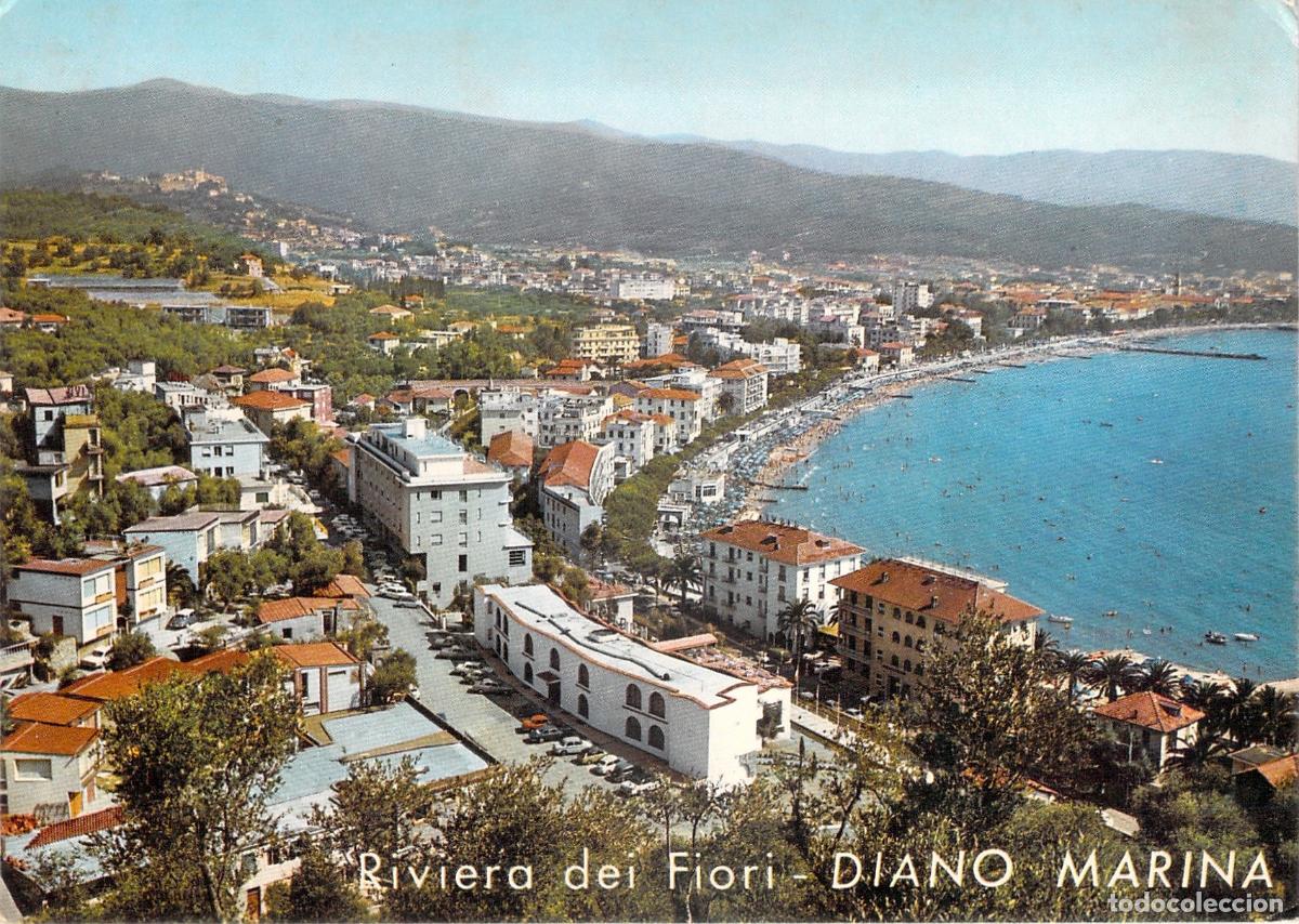 Postais: Postal Diano Marina Riviera dei Fiori Liguria, Vista Panor&aacute;mica Playa y Ciudad