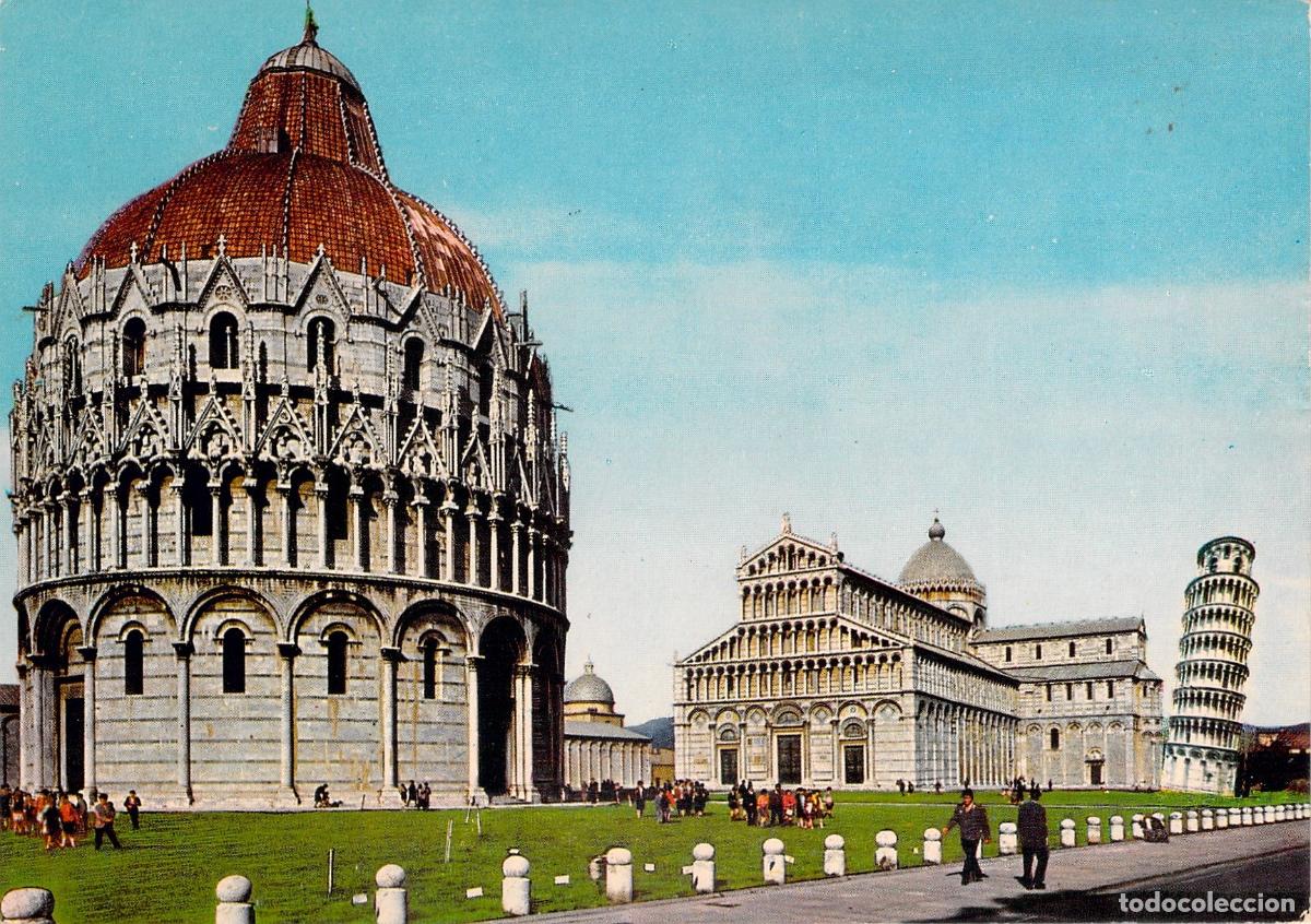Postales: Postal Piazza dei Miracoli Pisa Italia, Torre Pendente, Duomo y Baptisterio