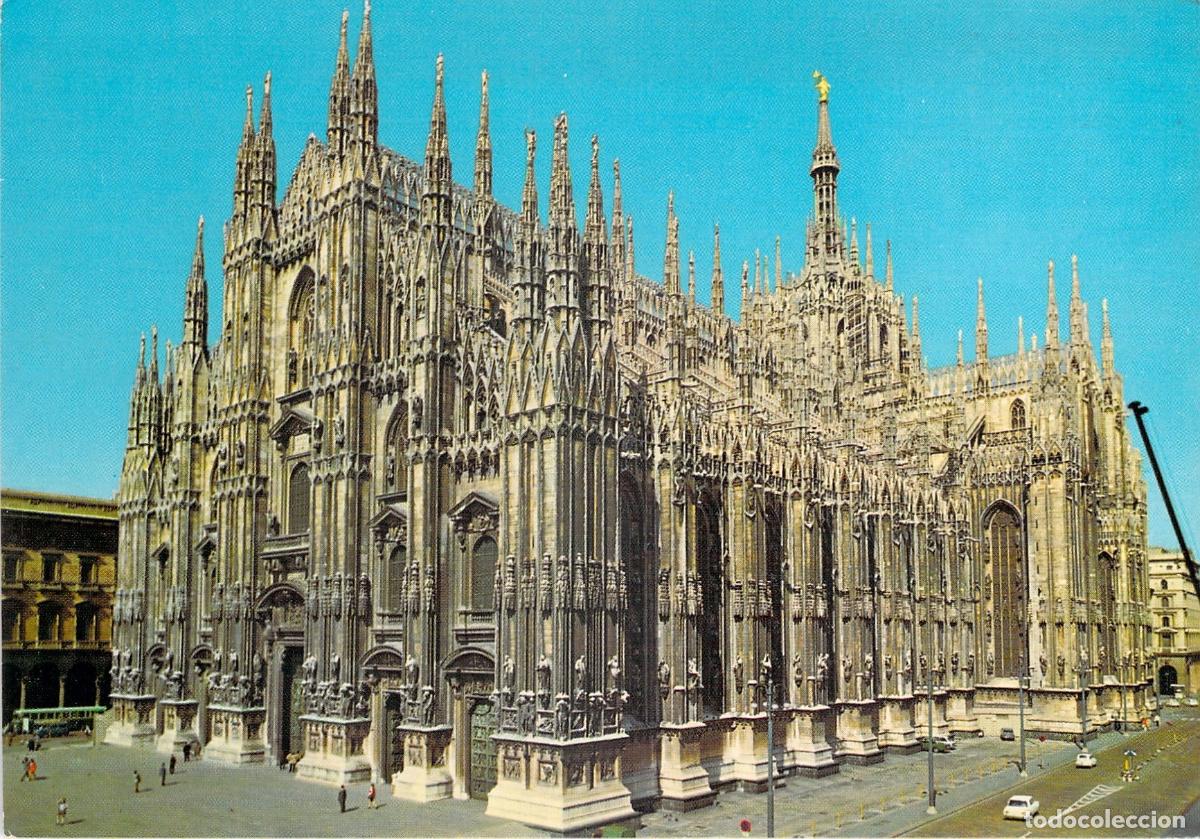 Cartes Postales: Postal Catedral de Mil&aacute;n Duomo Italia Vista Exterior Arquitectura G&oacute;tica