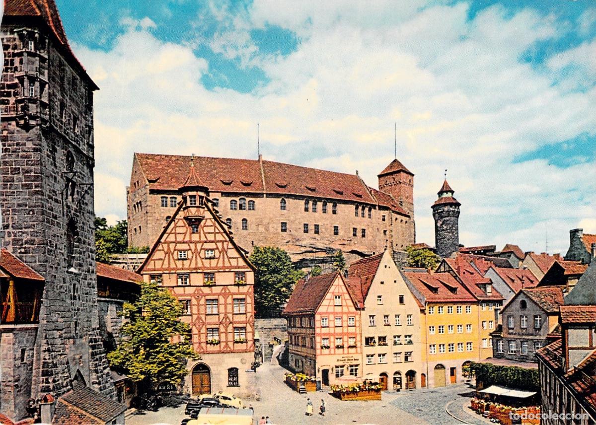Postales: Postal N&uacute;remberg Alemania Vista del Castillo y Casas Antiguas