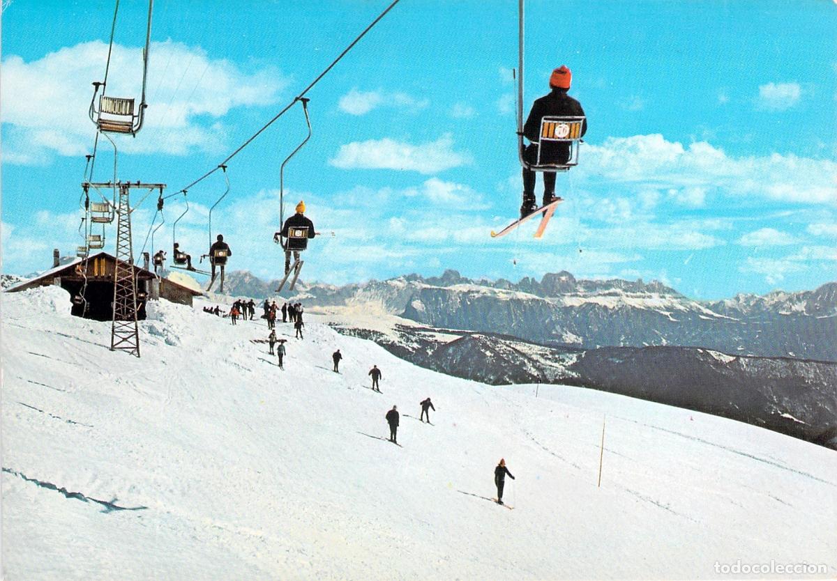 Cartoline: Postal Esqu&iacute; Merano 2000 Avelengo, Telesilla Dolomitas, Italia