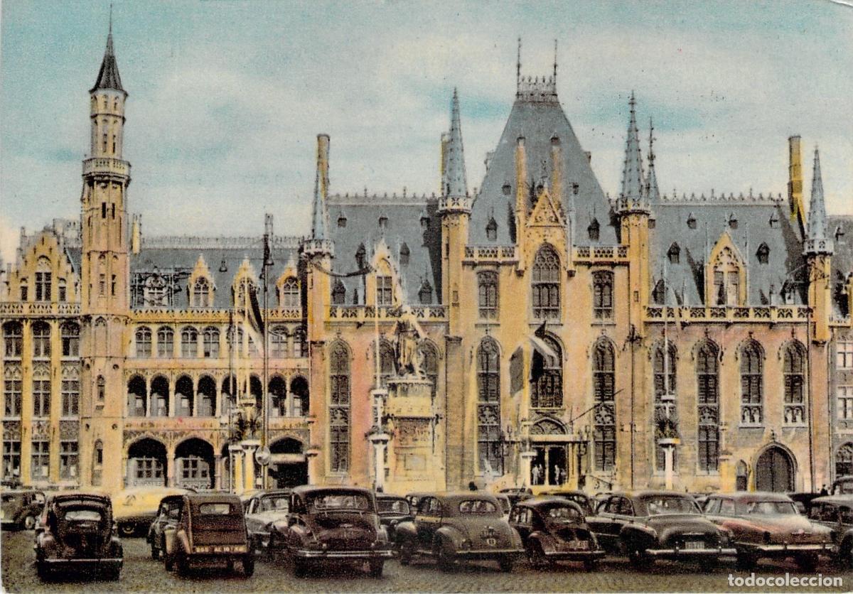 Cartoline: Postal de Brujas B&eacute;lgica - Palacio del Gobierno Provincial - Arquitectura Neog&oacute;tica