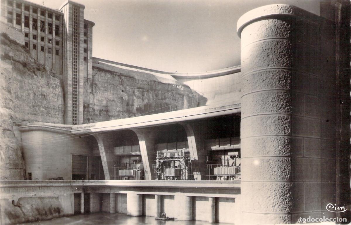Postales: Postal B&N de la Presa de G&eacute;nissiat (Ain) - Central Hidroel&eacute;ctrica L&eacute;on Perrier