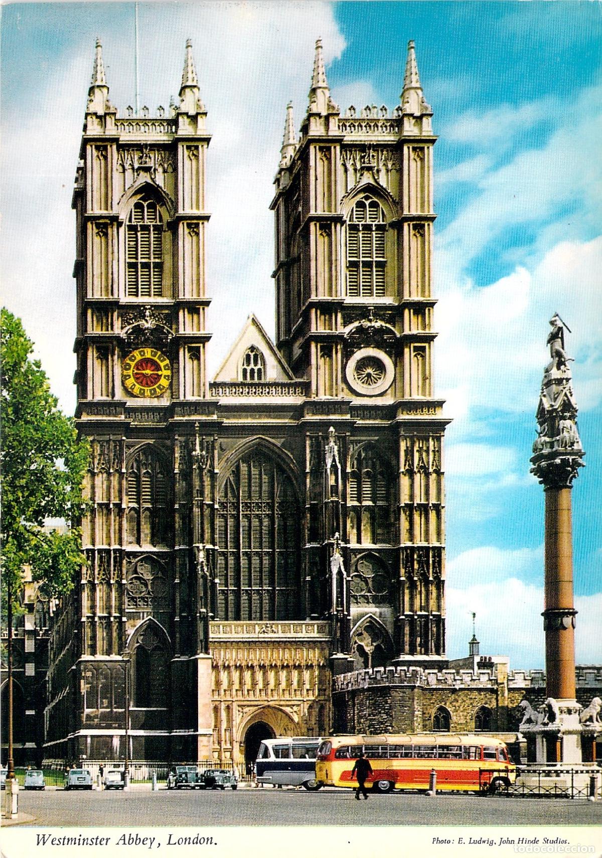 Cartoline: Postal de la Abad&iacute;a de Westminster en Londres, Famosa Arquitectura G&oacute;tica