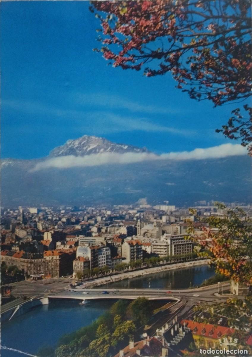 Postales: GRENOBLE (FRANCIA) - VILLA OL&Iacute;MPICA. POSTAL CIRCULADA DE GRENOBLE A ZARAGOZA. FECHADOR LEGIBLE 1976.