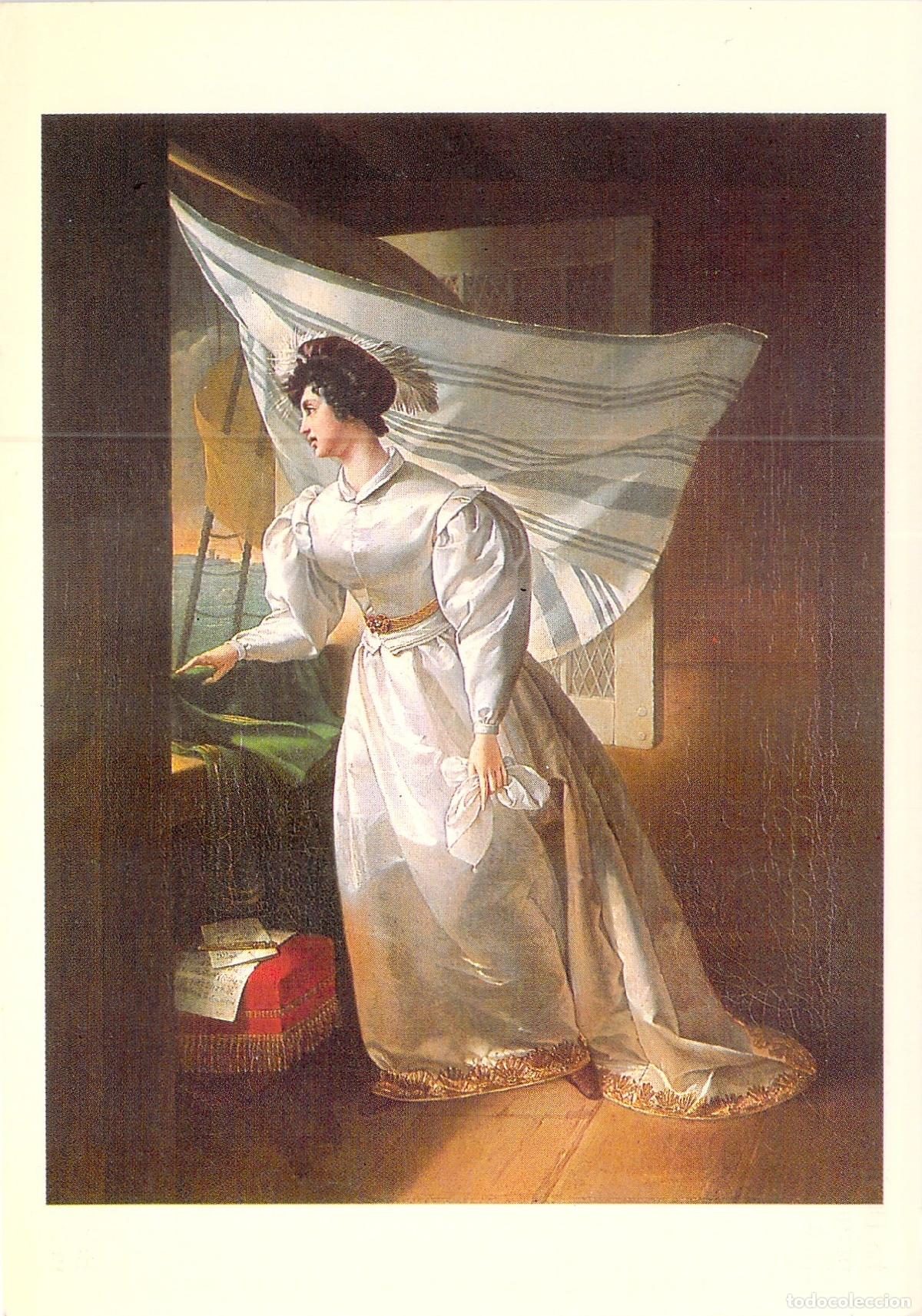 Cartes Postales: Postal Arte Museo Bordeaux - Retrato Duquesa de Berry partiendo al Exilio