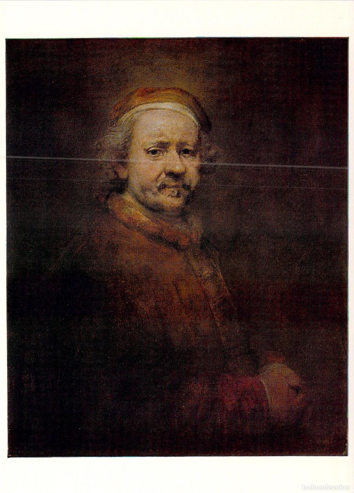 Cartes Postales: Postal Galer&iacute;a Nacional Londres - Autorretrato de Rembrandt (Arte Cl&aacute;sico)