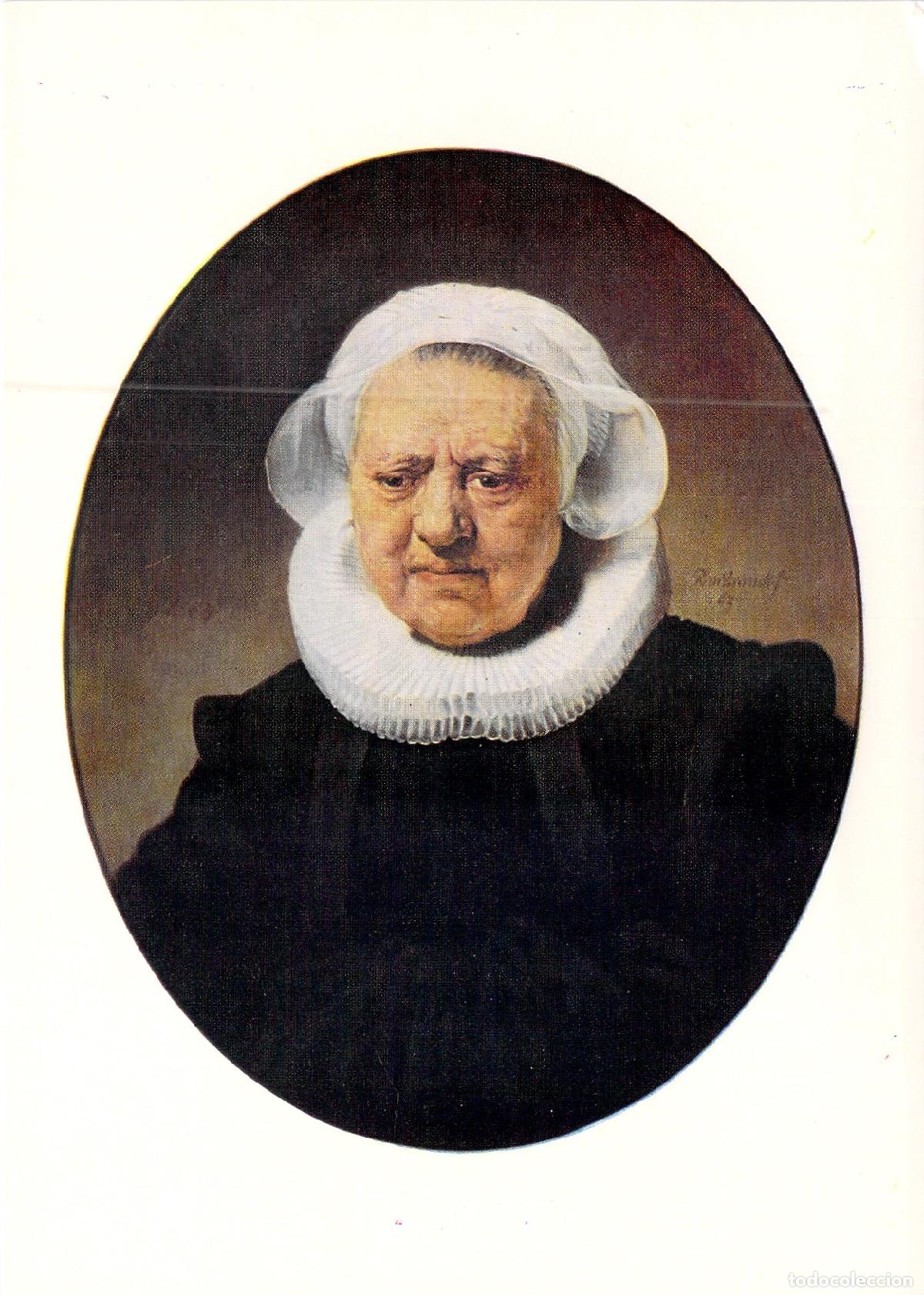 Cartes Postales: Postal Rembrandt Retrato de Mujer de 83 A&ntilde;os Galer&iacute;a Nacional Londres Arte