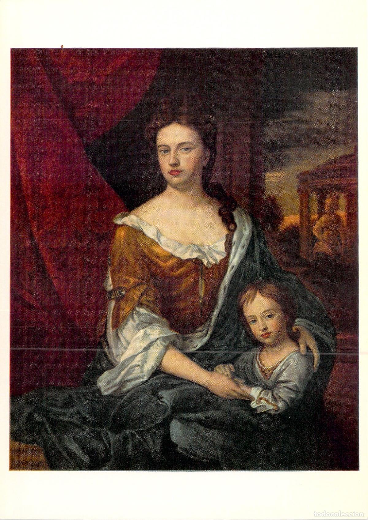 Postales: Postal Retrato Reina Ana y Pr&iacute;ncipe William, NPG Londres, Arte Realeza