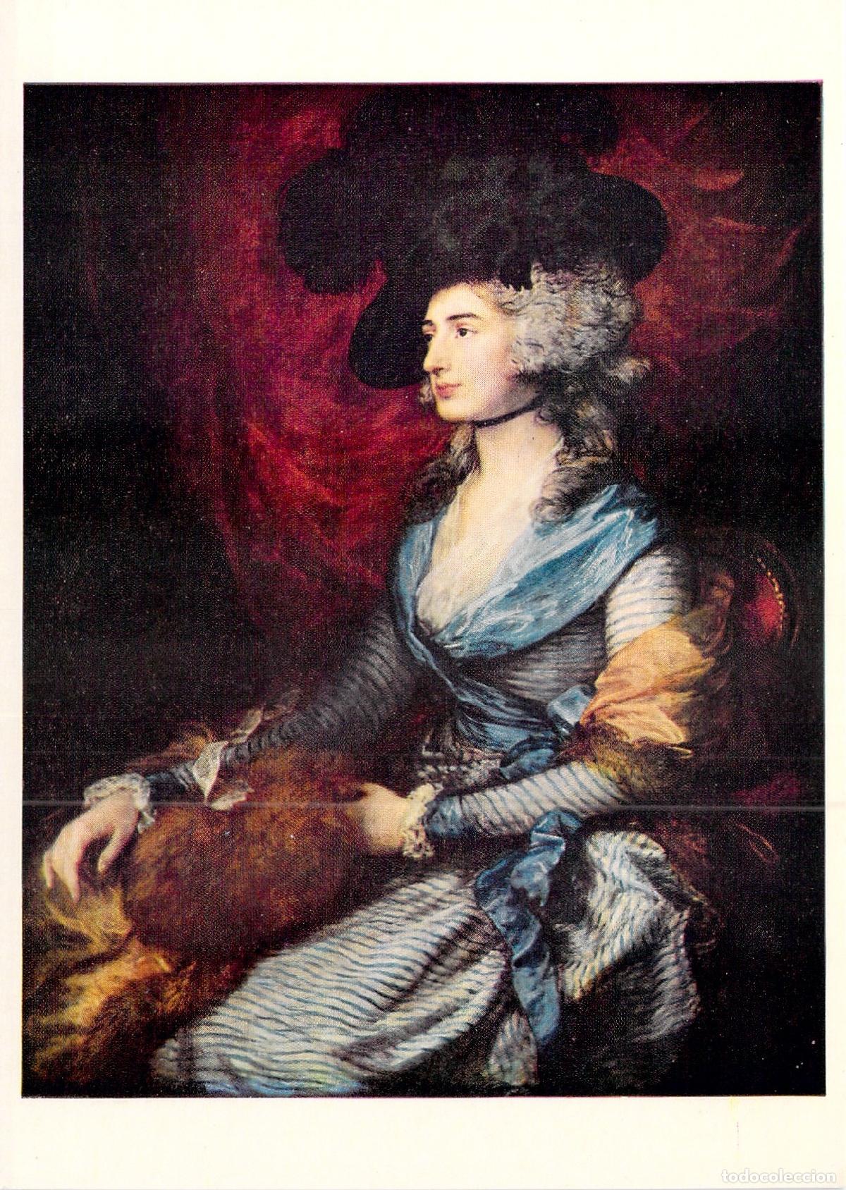Postkarten: Postal Retrato Mrs. Siddons Thomas Gainsborough Galer&iacute;a Nacional Arte Cl&aacute;sico