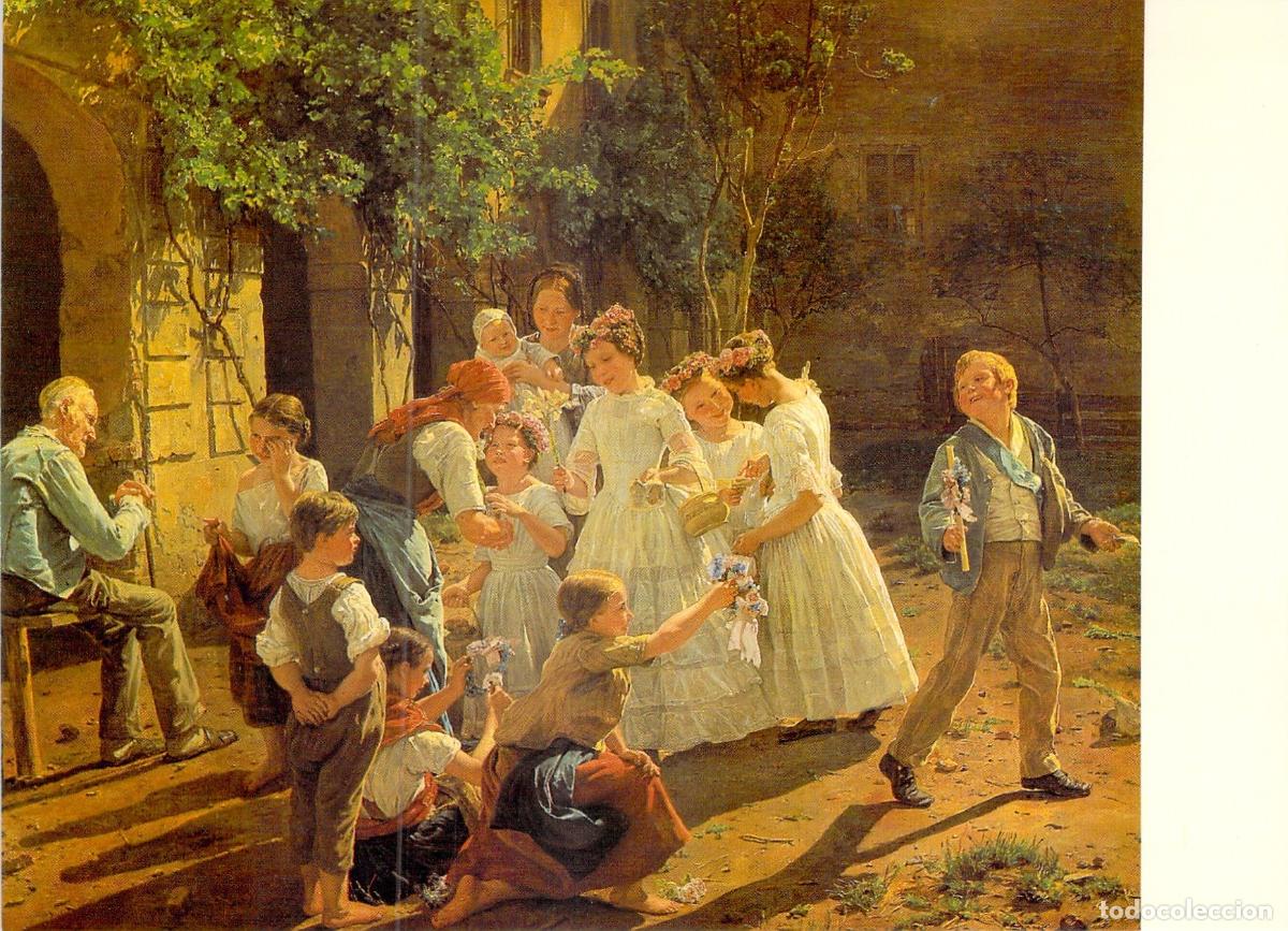 Cartes Postales: Postal Arte F. G. Waldm&uuml;ller: Am Fronleichnamsmorgen (Ma&ntilde;ana Corpus Christi)