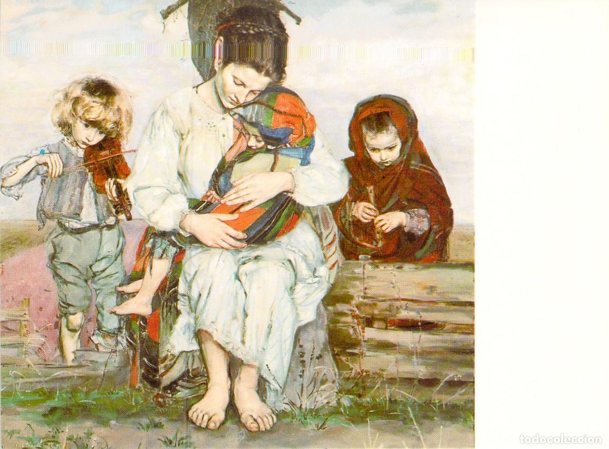 Postales: Postal Arte Pintura Vlastimil Hoffmann &rdquo;Madonna&rdquo; Maternidad Galer&iacute;a Viena