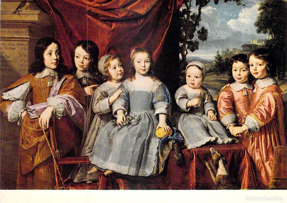 Cartes Postales: Postal Retrato Infantil Les Enfants Habert de Montmor Philippe de Champaigne
