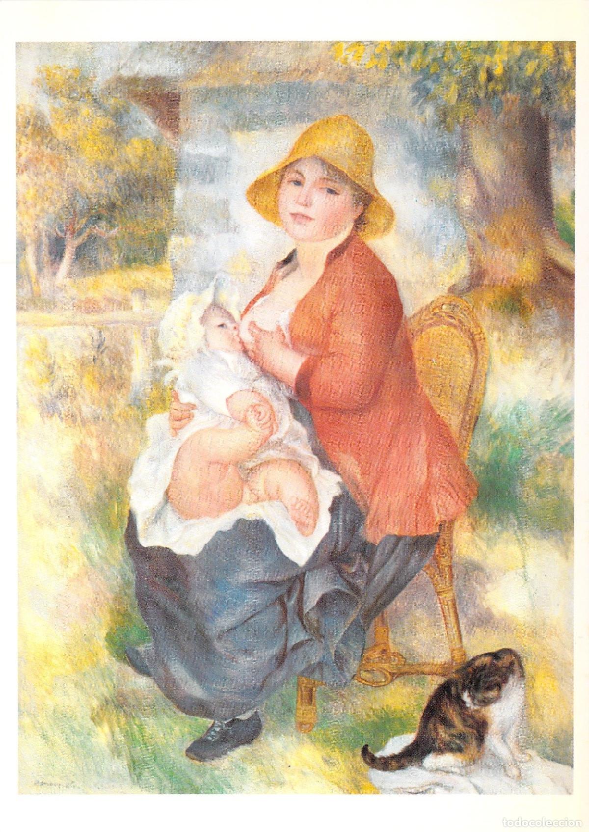 Postales: Postal Renoir - Enfant au sein (Maternit&eacute;) - Exposici&oacute;n Grand Palais Par&iacute;s