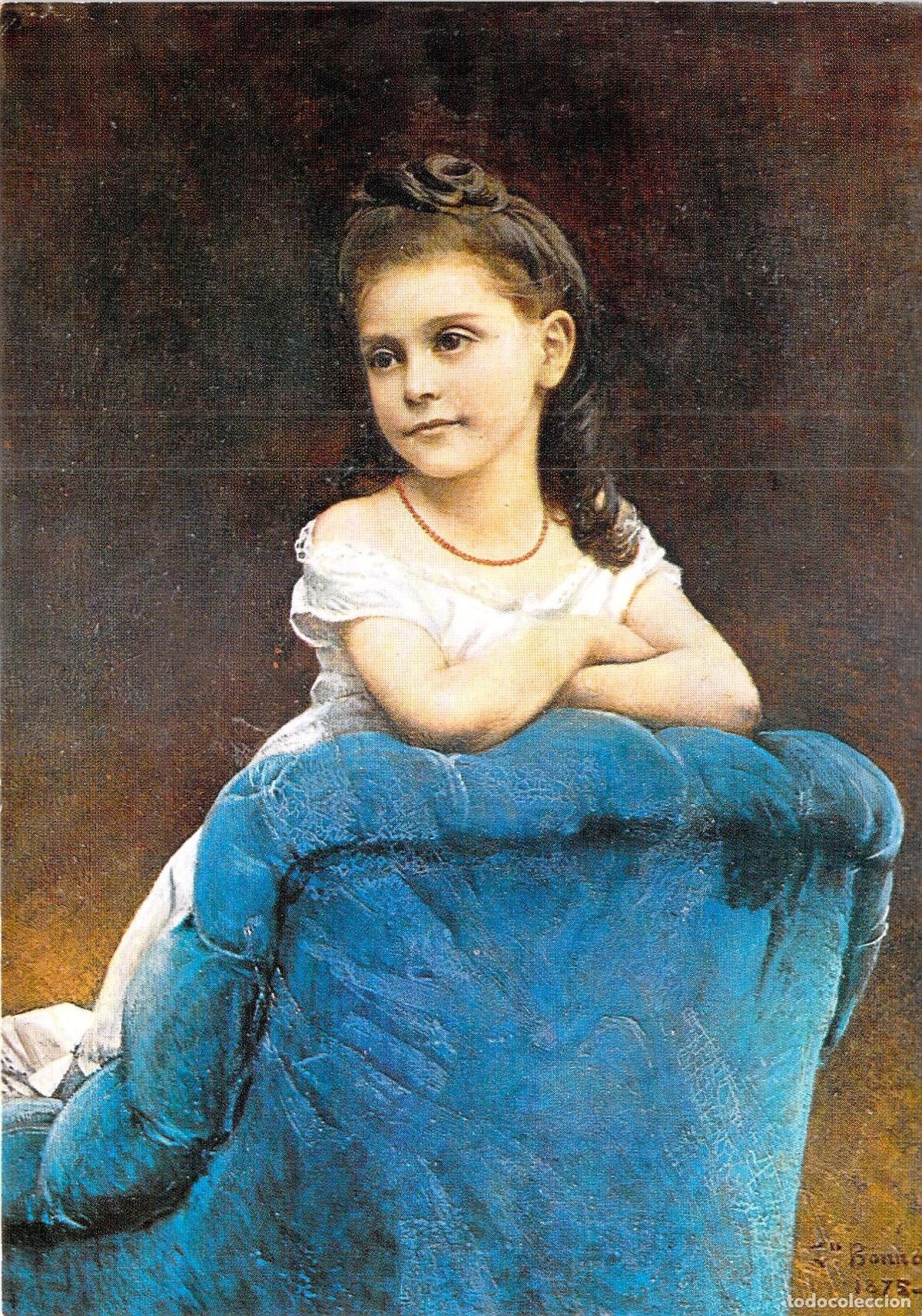Cartes Postales: Postal Arte Retrato Ni&ntilde;a Mademoiselle Franchetti L&eacute;on Bonnat Bayonne