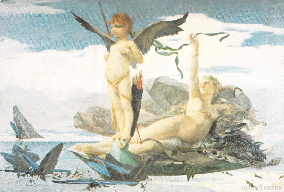 Postales: Postal Arte Edouard Toudouze - Eros y Afrodita (1872) - Mus&eacute;e des Beaux-Arts