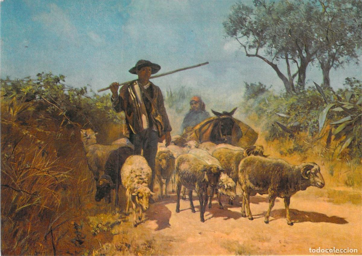 Cartes Postales: Postal O Rebanho de Silva Porto - Arte Portuguesa Museu Nacional de Porto