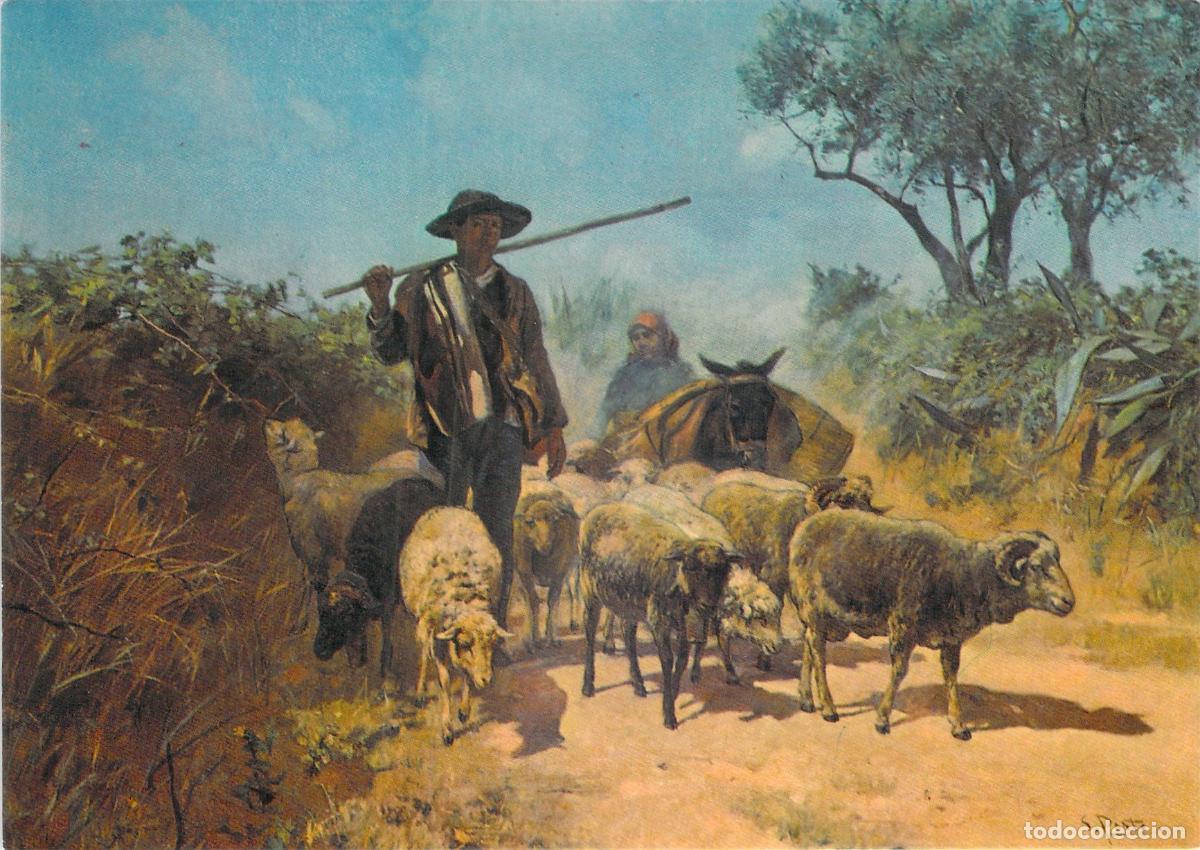 Postais: Postal Museo Soares dos Reis Porto - Pintura &rdquo;O Rebanho&rdquo; de Silva Porto