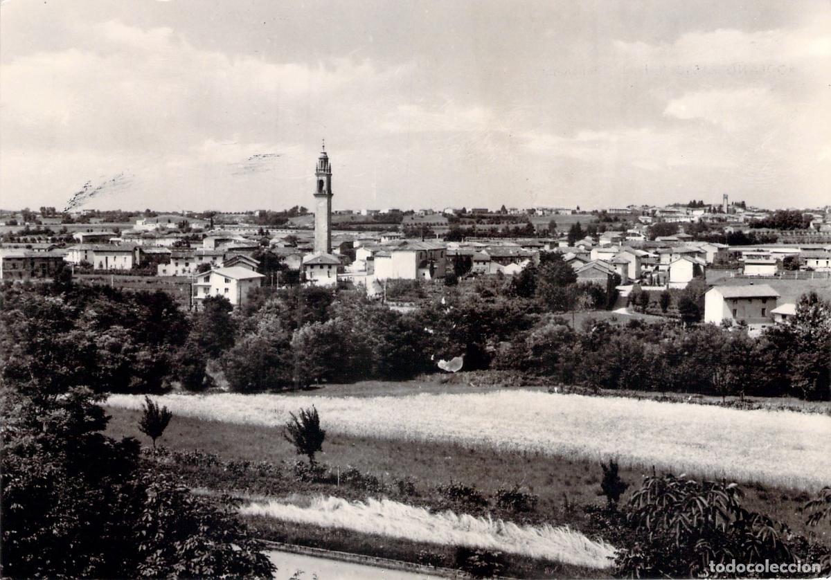 Cartes Postales: Postal Panorama Rodeano Basso (Udine) - Campanario - Vera Fotograf&iacute;a RPPC