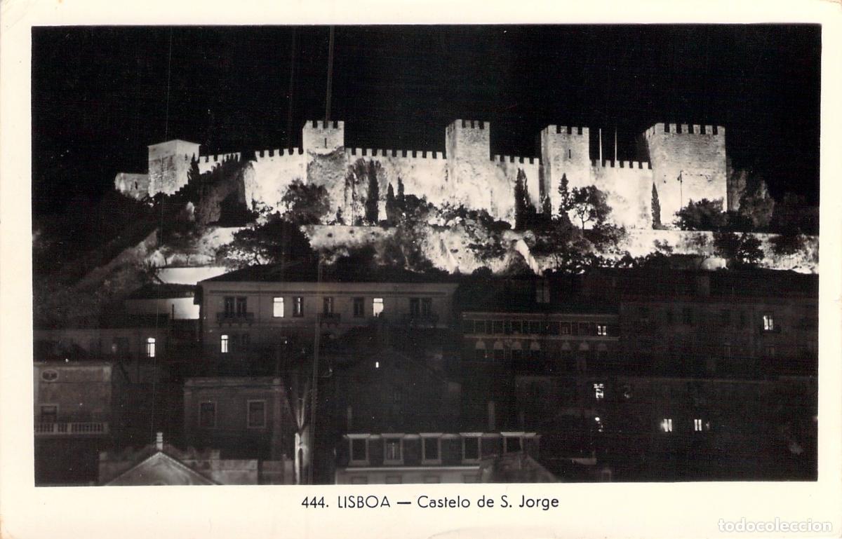 Cartes Postales: Postal Lisboa Nocturna Castillo de San Jorge, Portugal, Arquitectura