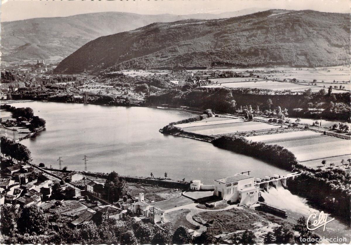Postales: Postal Fotogr&aacute;fica Barrage de Labarre R&iacute;o Ari&egrave;ge Vista A&eacute;rea Francia