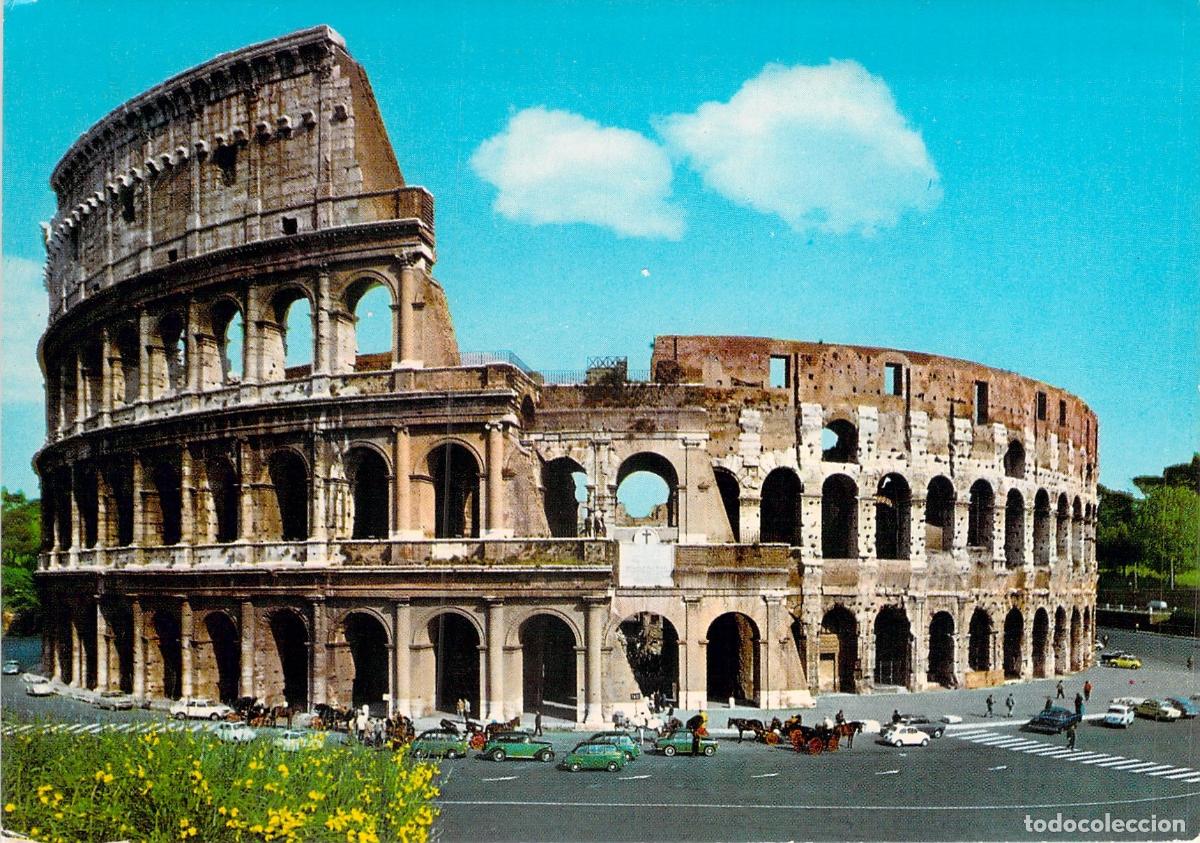 Cartoline: Postal Coliseo Romano Roma Italia, Monumento Hist&oacute;rico, Fotocolor Brillante