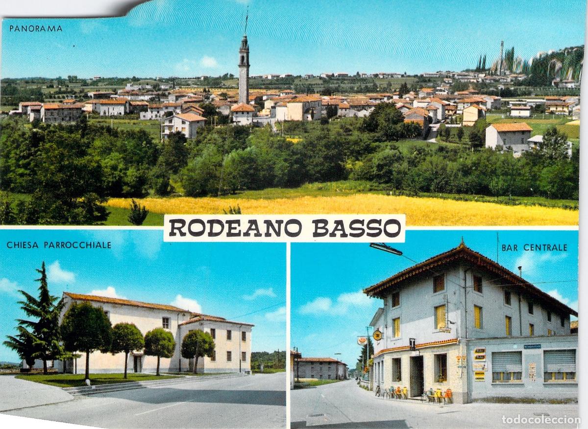 Postkarten: Postal Rodeano Basso Udine Italia Panor&aacute;mica e Iglesia M&uacute;ltiple Color