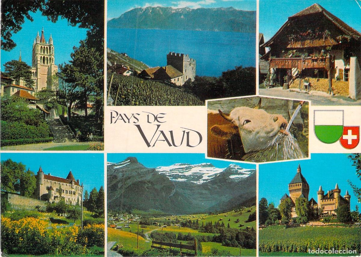Postales: Postal Suiza - Pays de Vaud, Lausana, Castillos de Vufflens y Oron, Los Diablerets