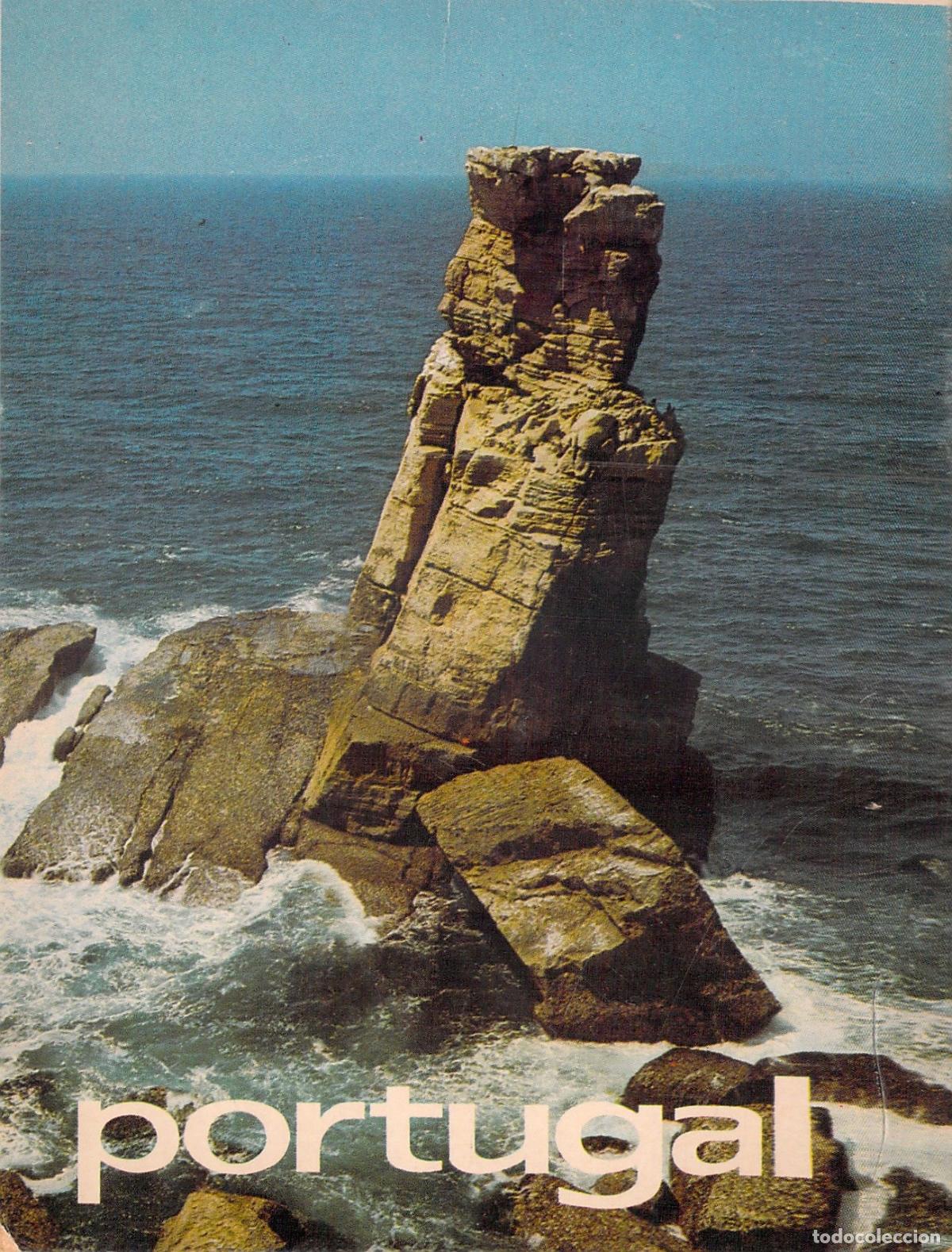 Postales: Postal Portugal Paisaje Marino Faro Acantilado Roca Gigante Litoral Tur&iacute;stico