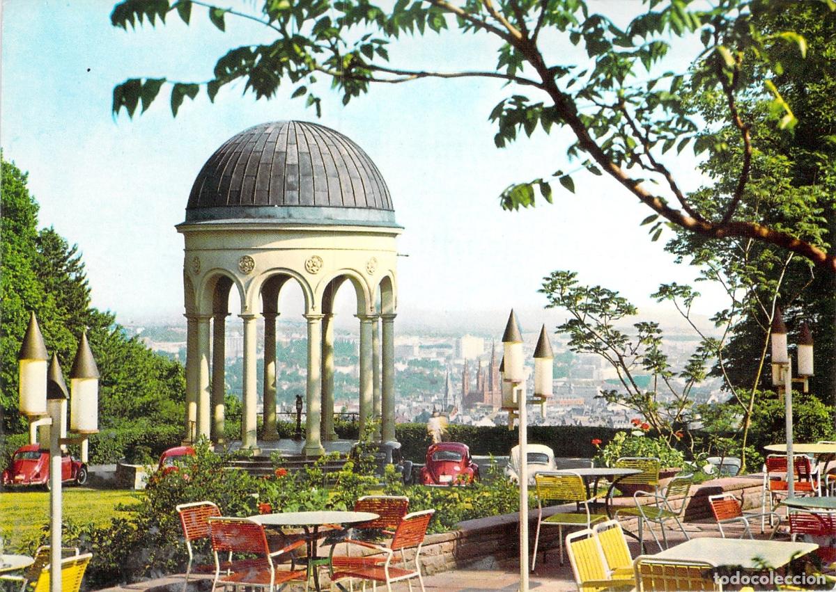 Cartes Postales: Postal Wiesbaden, Templo en Neroberg, Terraza con Vista Panor&aacute;mica