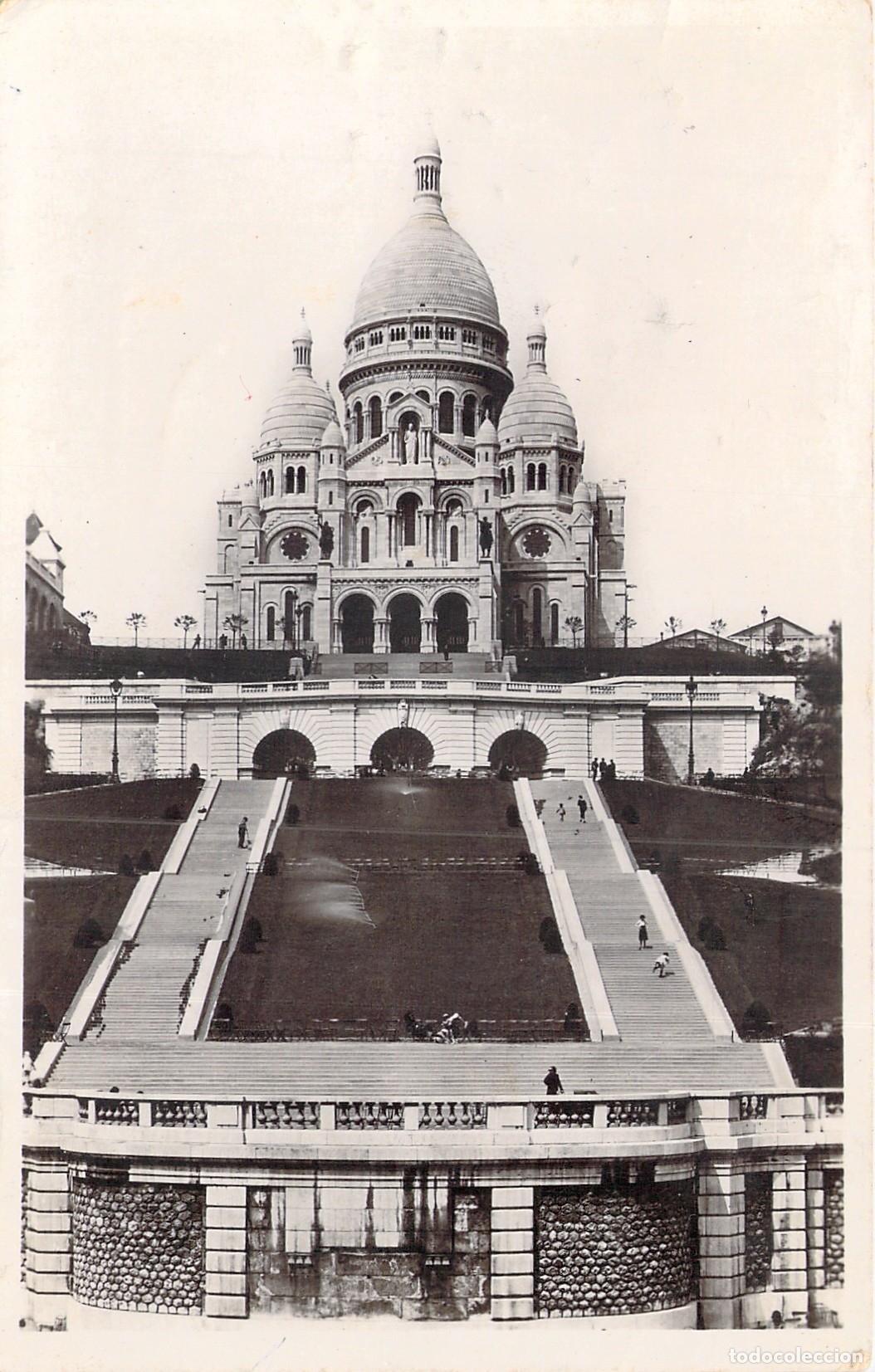 Cartes Postales: Postal Par&iacute;s Sacr&eacute;-C&oelig;ur Bas&iacute;lica Sagrado Coraz&oacute;n Montmartre Monocromo