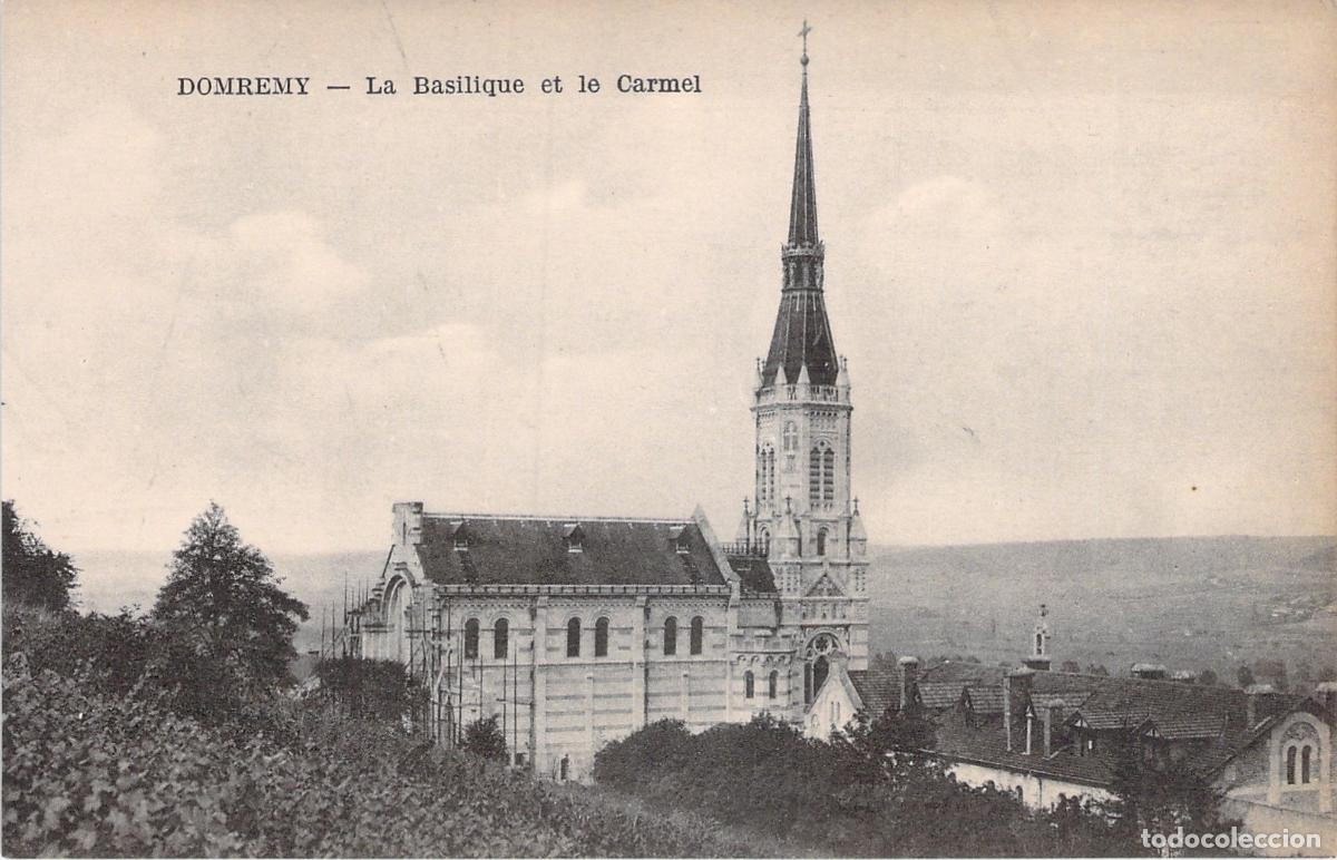 Postais: Postal DOMREMY Francia - La Bas&iacute;lica y el Monte Carmelo - Arquitectura Religiosa
