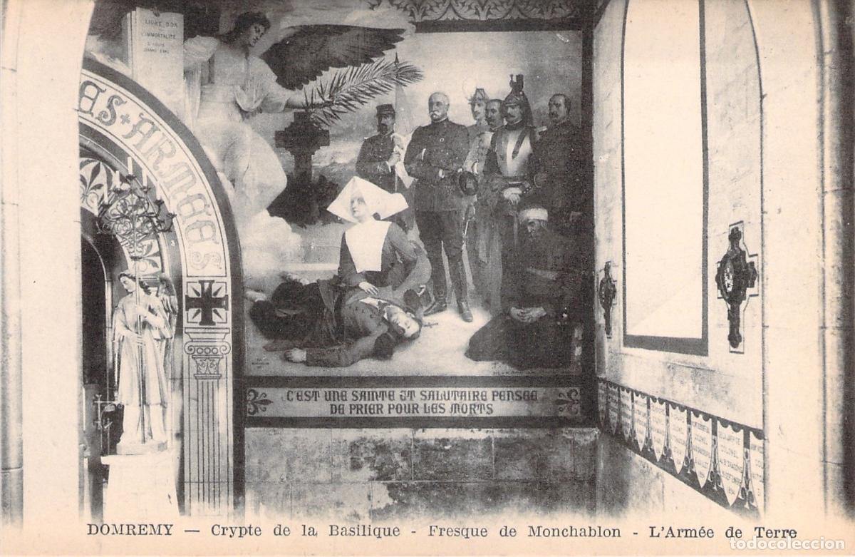 Cartes Postales: Postal Cripta Bas&iacute;lica Domremy, Fresco de Monchablon, L'Arm&eacute;e de Terre