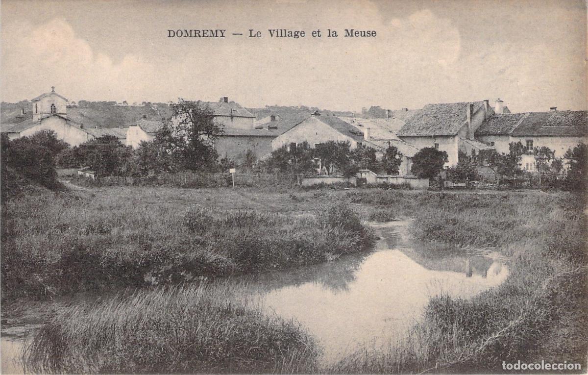 Postais: Postal Domremy Francia - Vista del pueblo y el r&iacute;o Meuse (R&iacute;o Mosa)