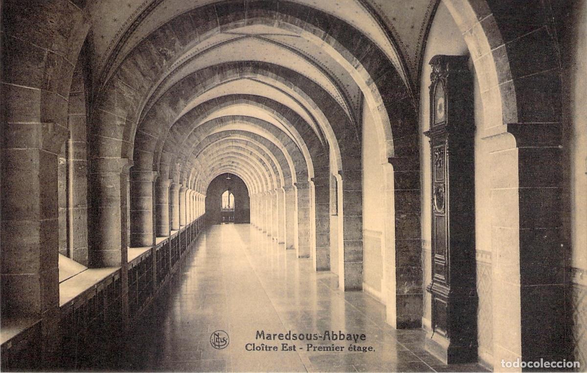 Cartes Postales: Postal Abad&iacute;a de Maredsous B&eacute;lgica Claustro Interior Primer Piso Arquitectura