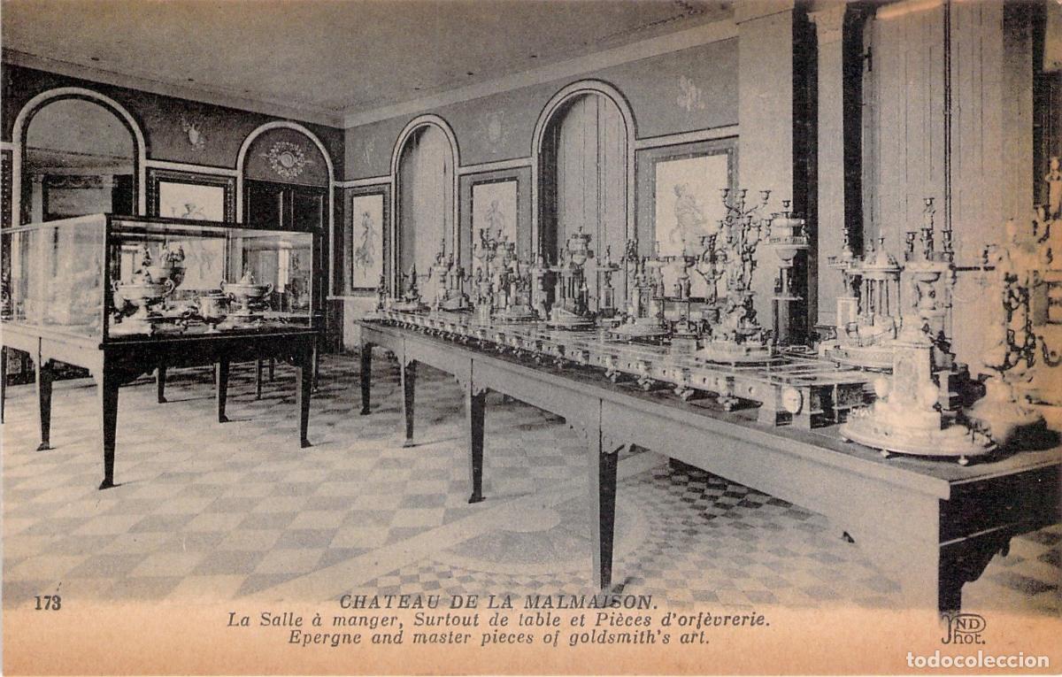 Postales: Postal Orfebrer&iacute;a Ch&acirc;teau de la Malmaison, Sala de Comer, Francia