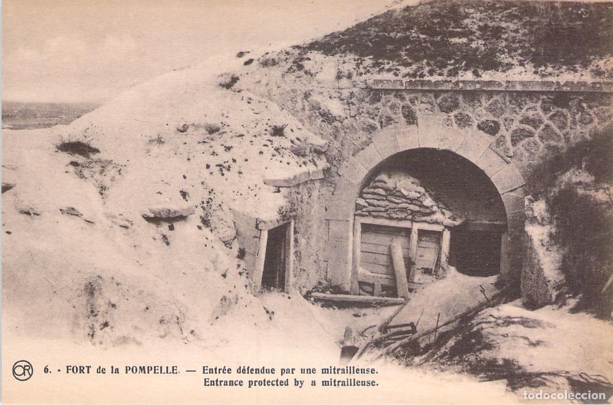 Postales: Postal Fort de la Pompelle, Entrada Defendida por Ametralladora, I Guerra Mundial