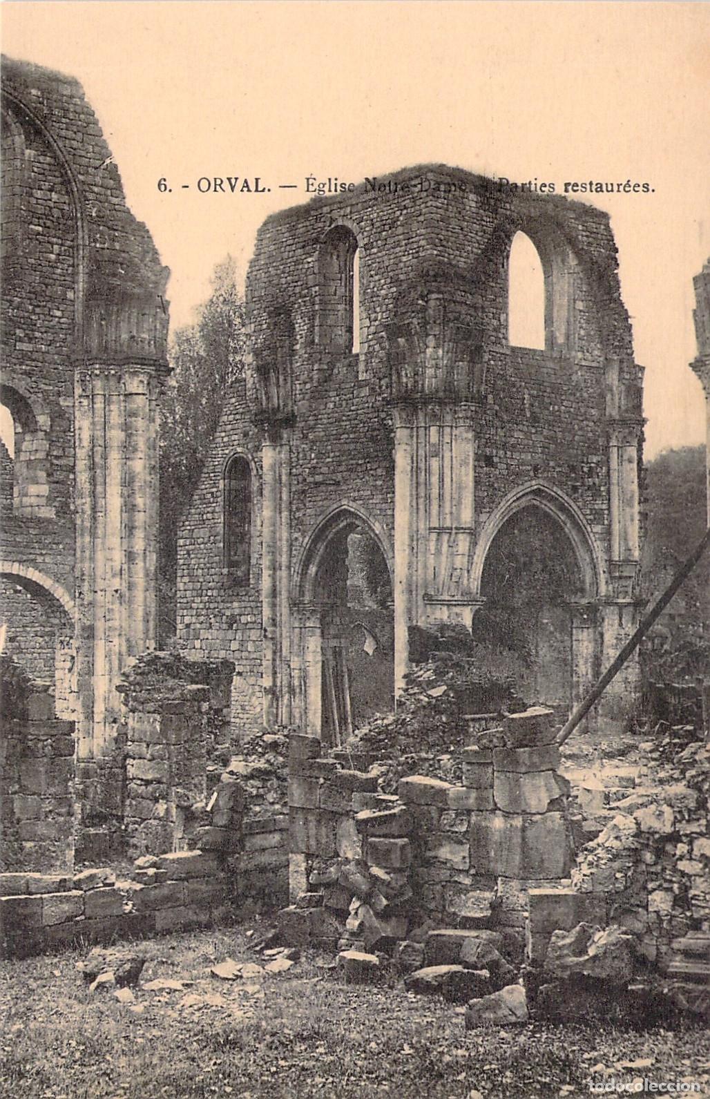 Postkarten: Postal Orval, Ruinas de la Iglesia Notre-Dame de la Abad&iacute;a, B&eacute;lgica