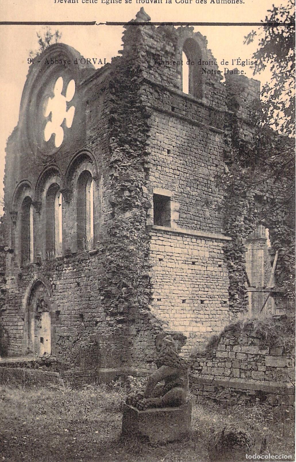 Postais: Postal Abad&iacute;a de Orval, Ruinas de la Iglesia Notre-Dame, B&eacute;lgica