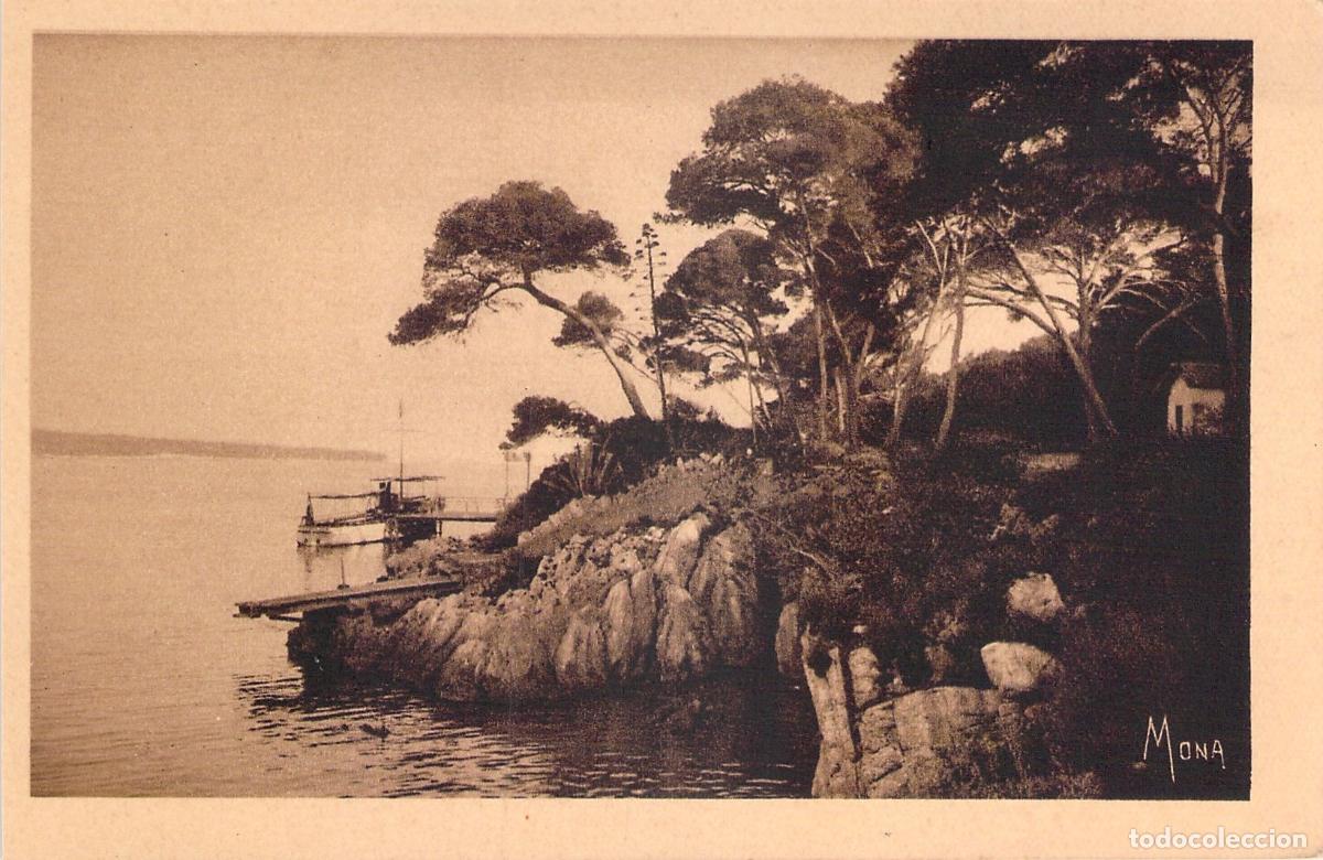 Postkarten: Postal &Icirc;le Saint-Honorat Francia - Bote de Vapor en Embarcadero - Costa Azul