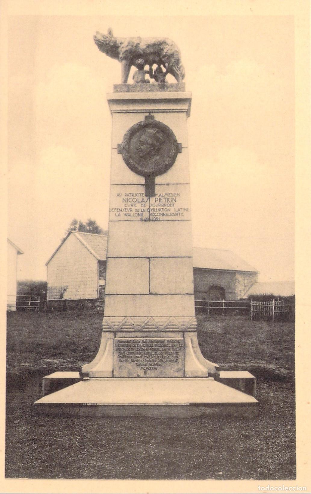 Postais: Postal Monumento Nicolas Pietkin, Sourbrodt, Alta Fagne, B&eacute;lgica