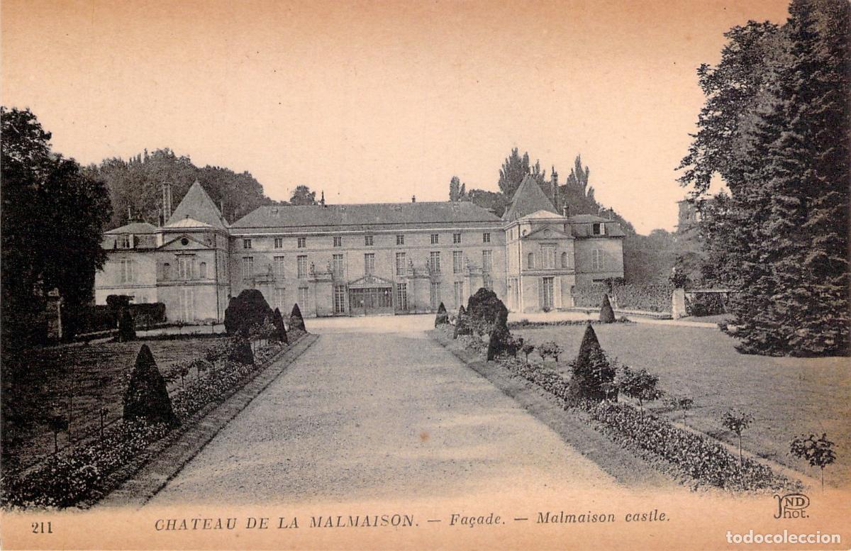 Postais: Postal Ch&acirc;teau de la Malmaison Fachada Jardines Hist&oacute;rico Francia
