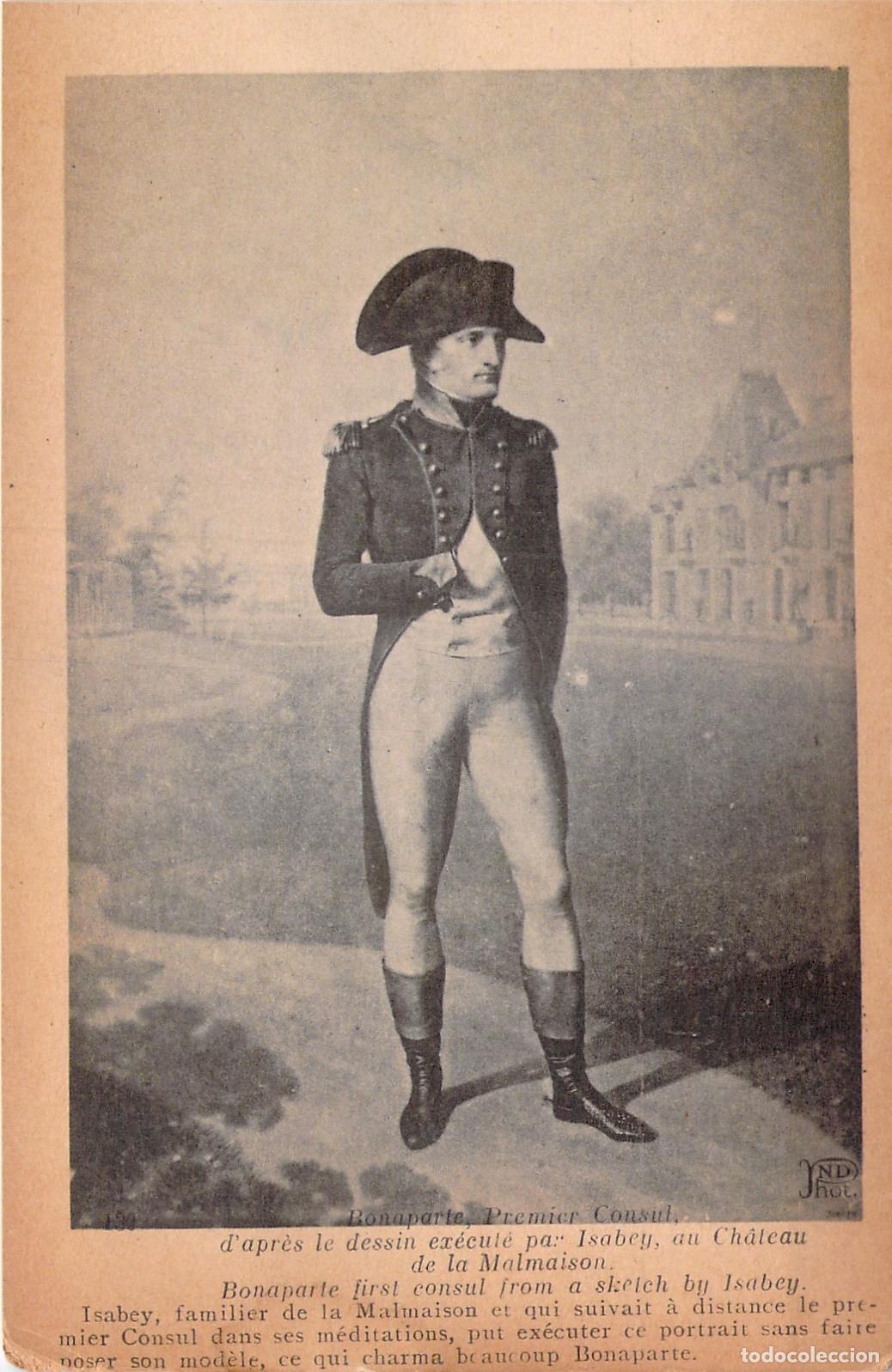 Postais: Postal Napole&oacute;n Bonaparte Primer C&oacute;nsul Retrato Isabey Ch&acirc;teau Malmaison