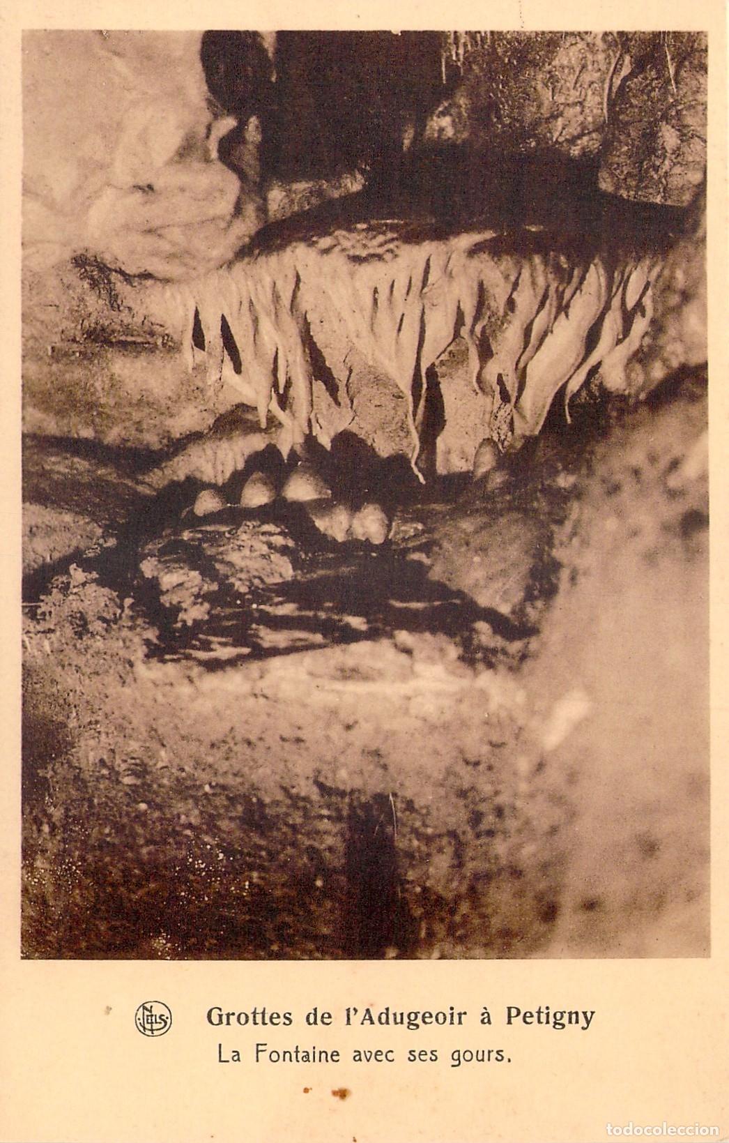 Postales: Postal Cueva Grottes de l'Adugeoir, La Fontaine Petigny B&eacute;lgica Espeleolog&iacute;a