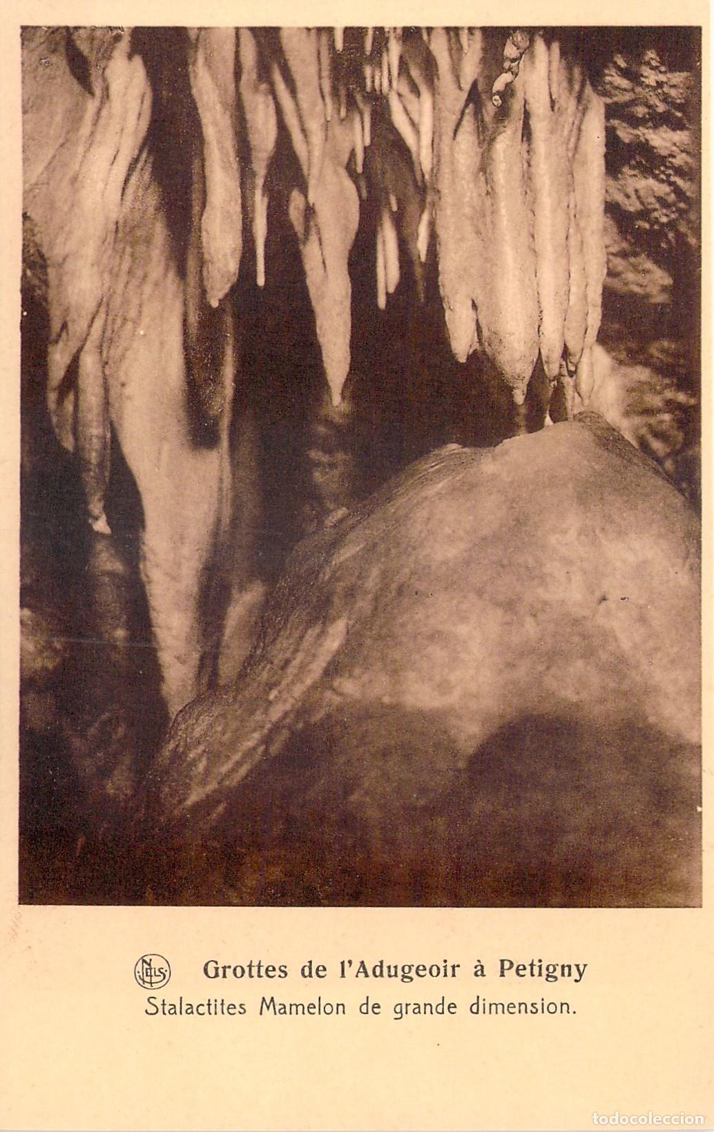 Postcards: Postal Grottes de l'Adugeoir Petigny B&eacute;lgica - Estalactitas Mamelon